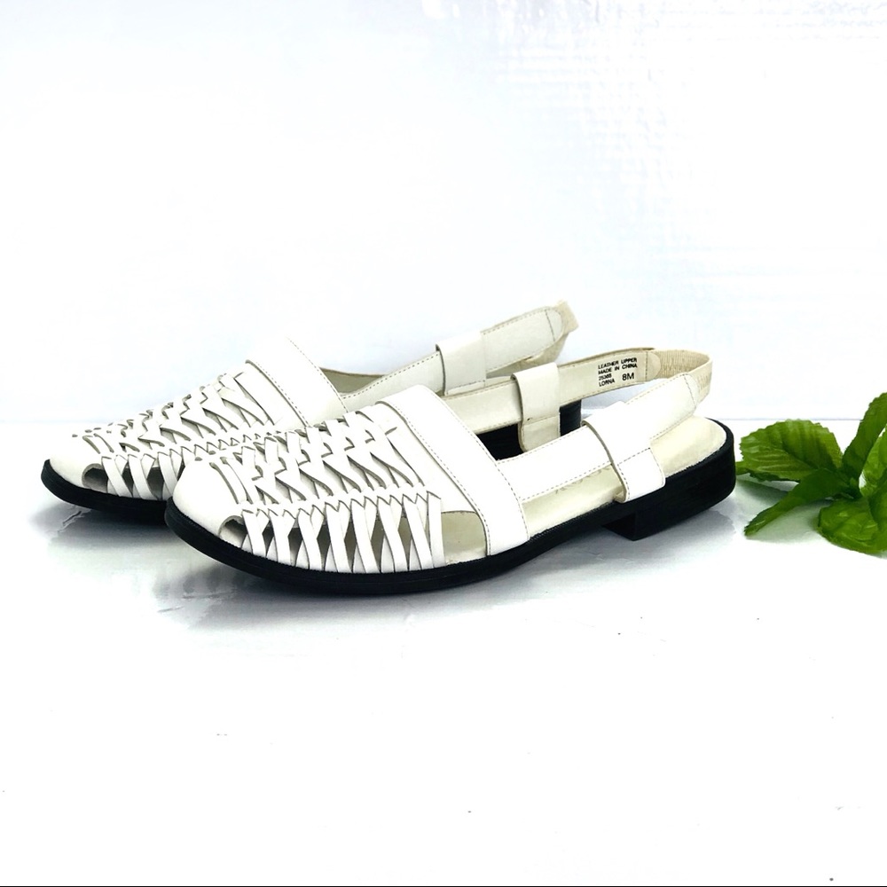J. G. Hook Lorna Woven Sling back flat sandals 8M